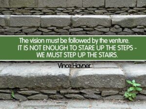 Vision, venture,step